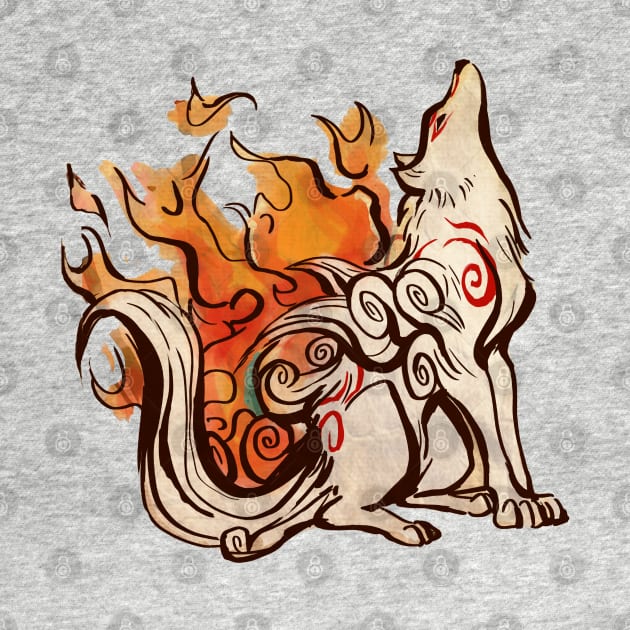 The fire Wolf by mcashe_art